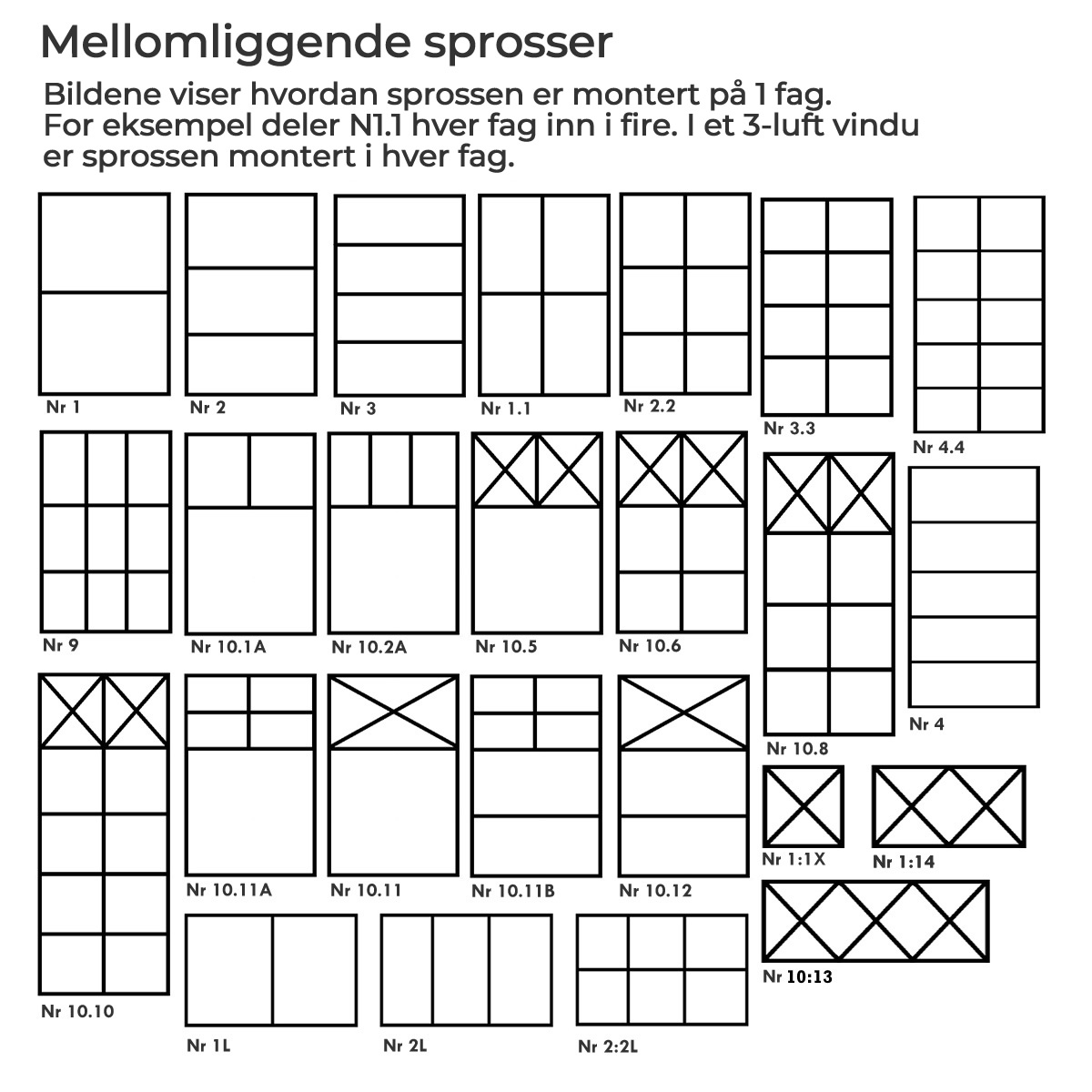 Mellomglass-sprosser