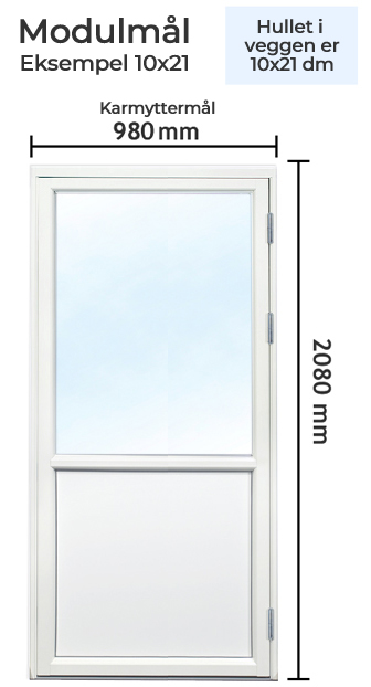 Modulm�l glassd�r (b x h)