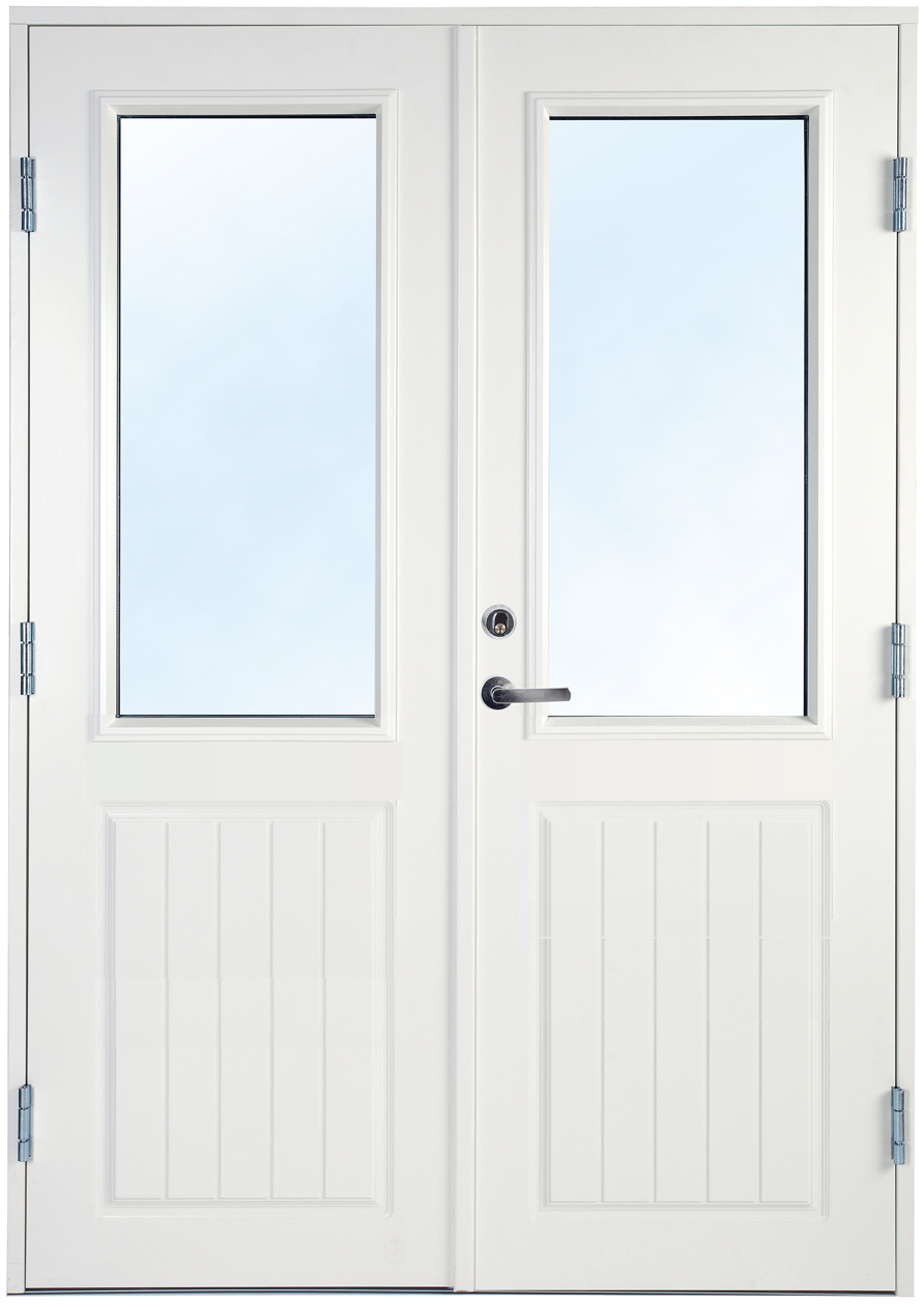 Doble terrassed�r med klarglass - Brystningsh�yde 900 mm