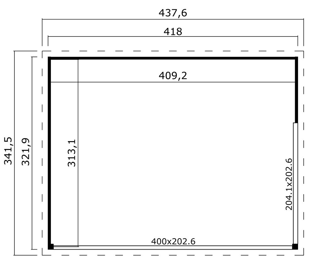 Anneks/ bod Katja D - 13,4 m² Anneks/ bod Katja D - 13,4 m²