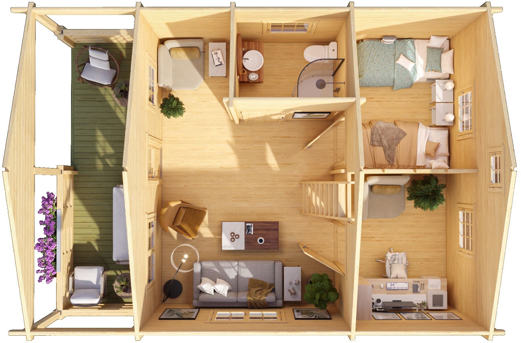 Feriehus Signe B - 38,3 m² Feriehus Signe B - 38,3 m²