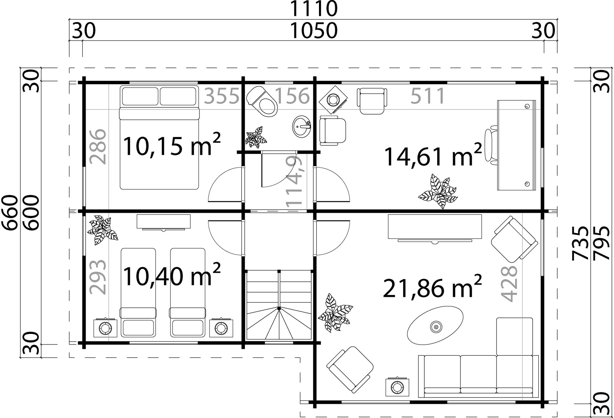 Feriehus Emilia B XL - 80,7 m�