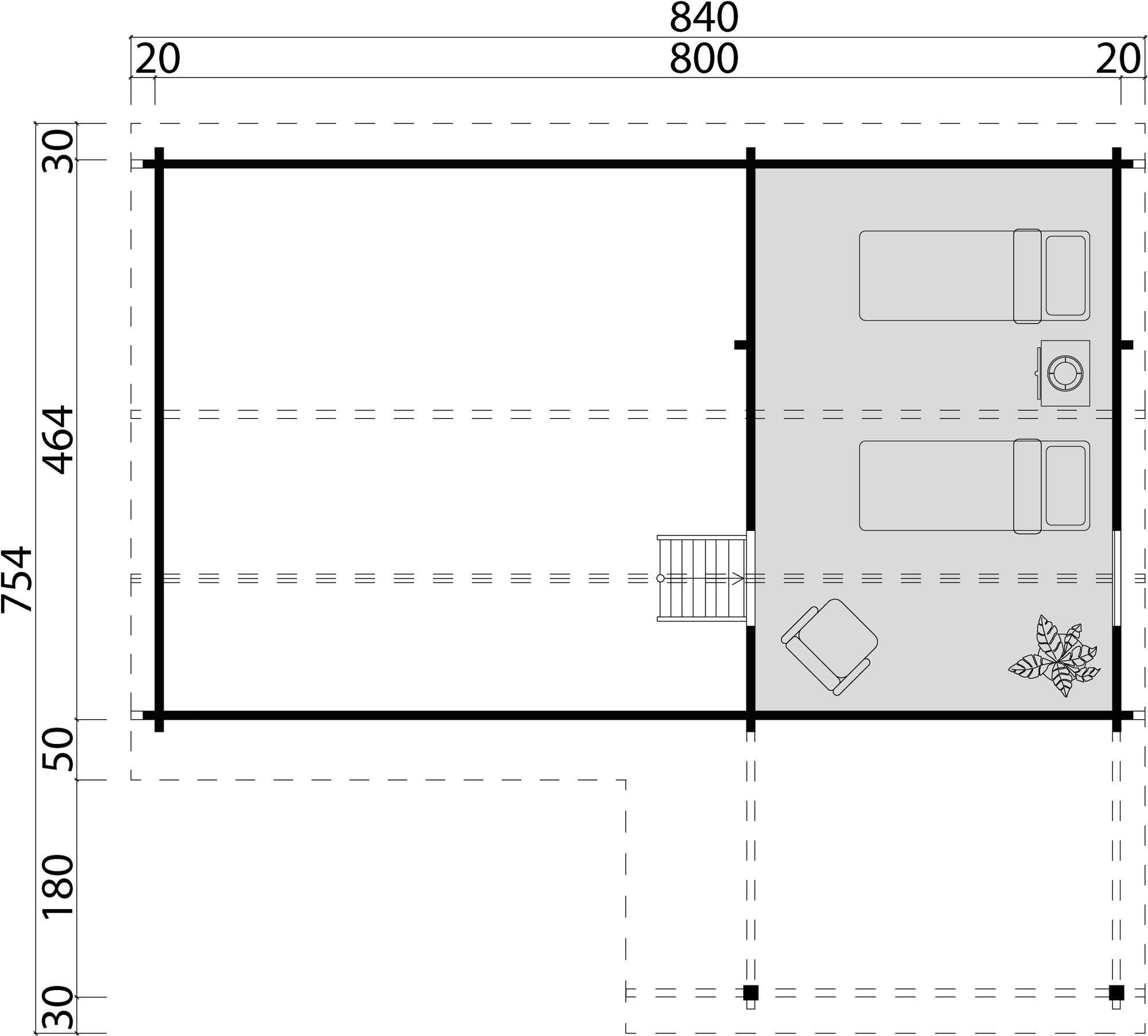Feriehus Barbro B - 39,6 m² Feriehus Barbro B - 39,6 m²