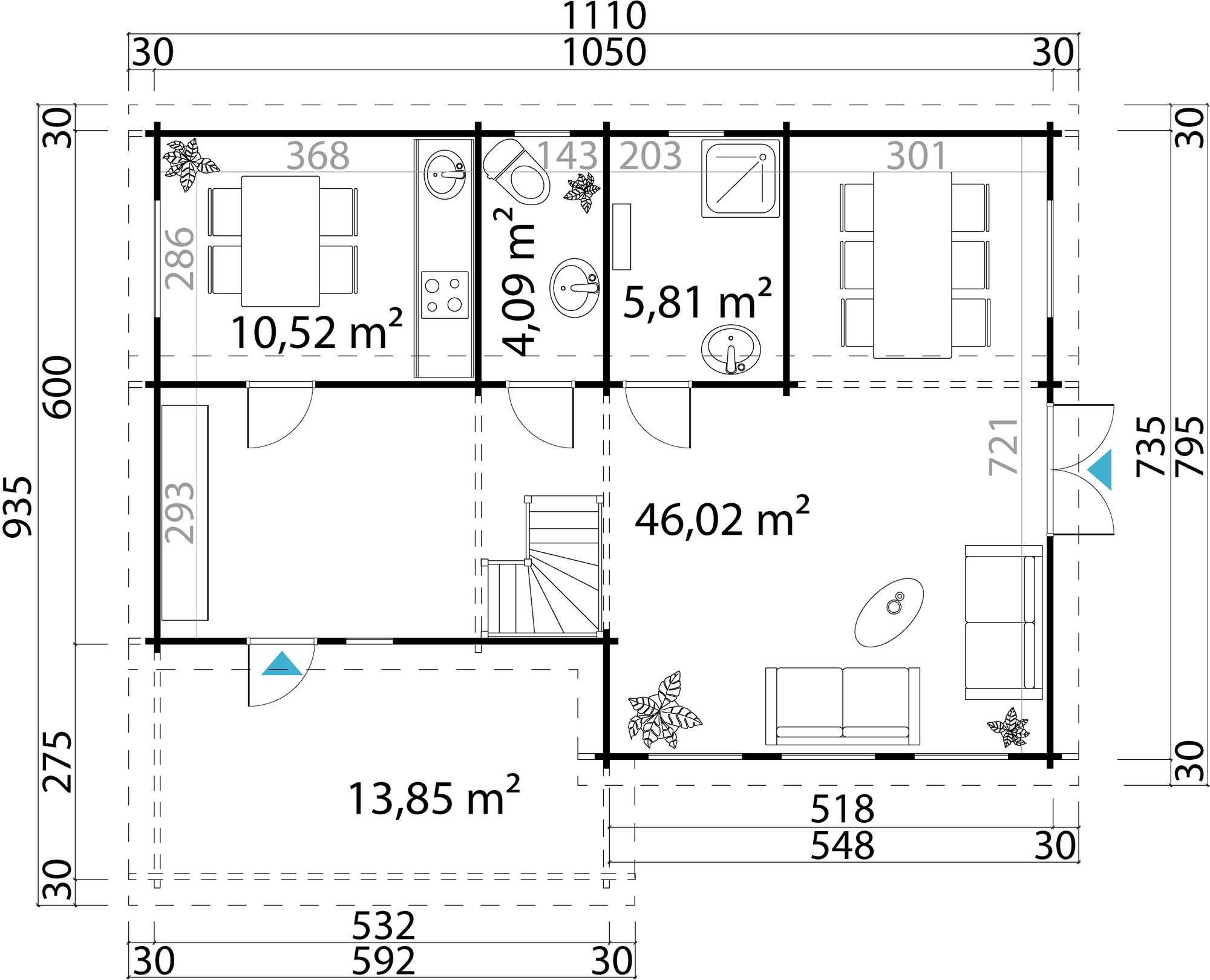 Feriehus Eleonor B - 80,7 m² Feriehus Eleonor B - 80,7 m²