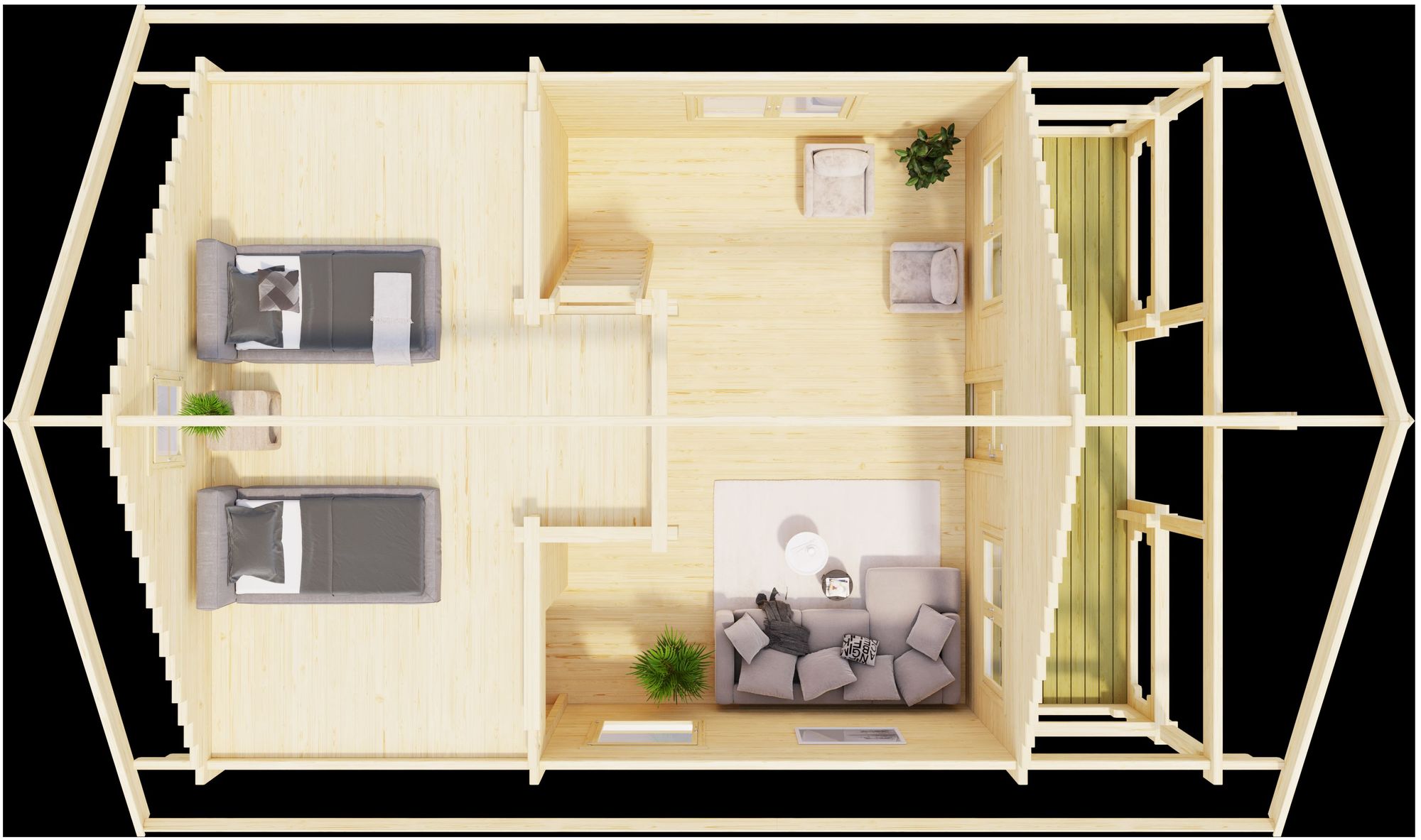 Feriehus Ivar B - 36,9 m² Feriehus Ivar B - 36,9 m²