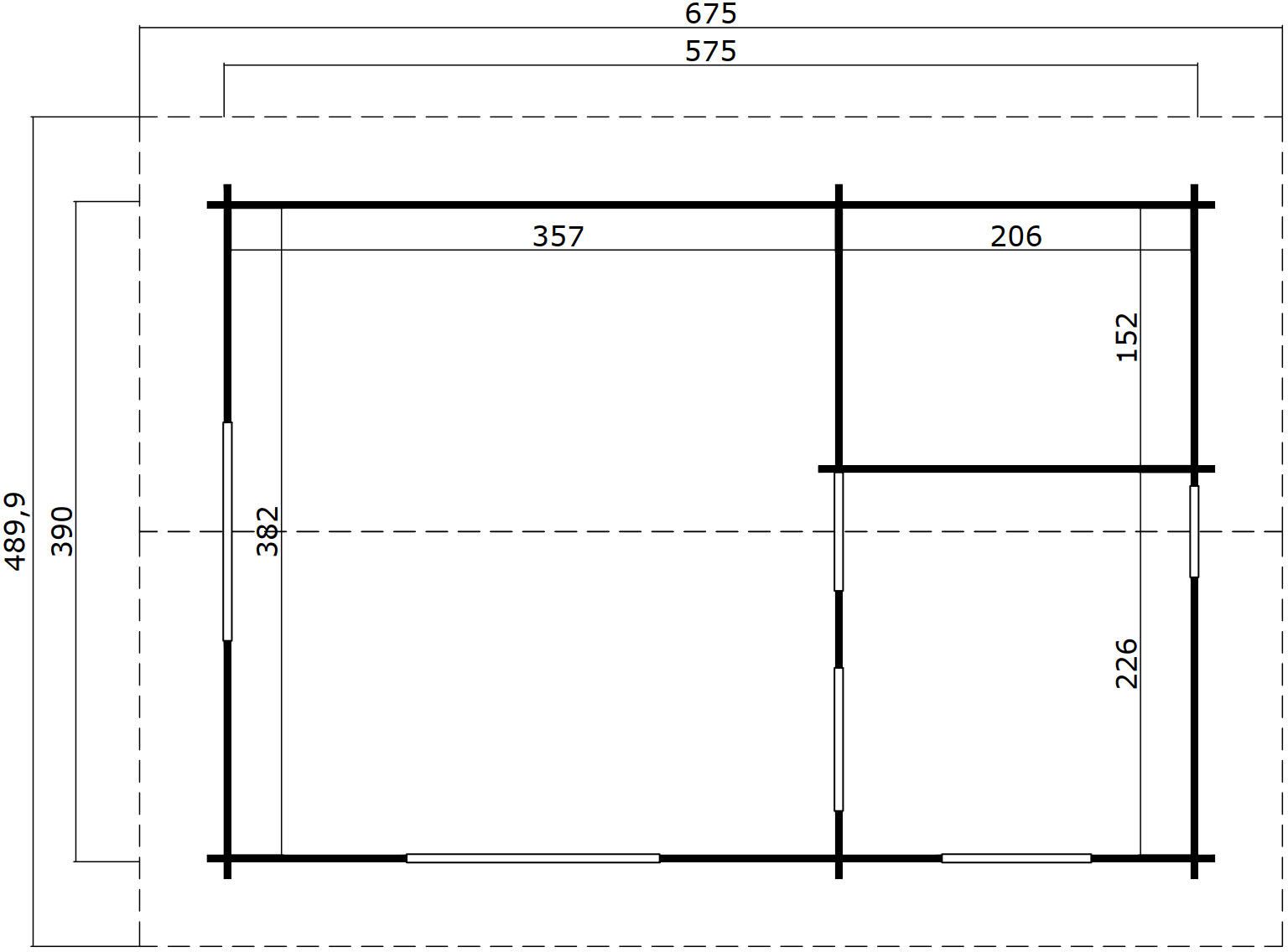 Attefallhus Lina Guld - 24,3 m² Attefallhus Lina Guld - 24,3 m²