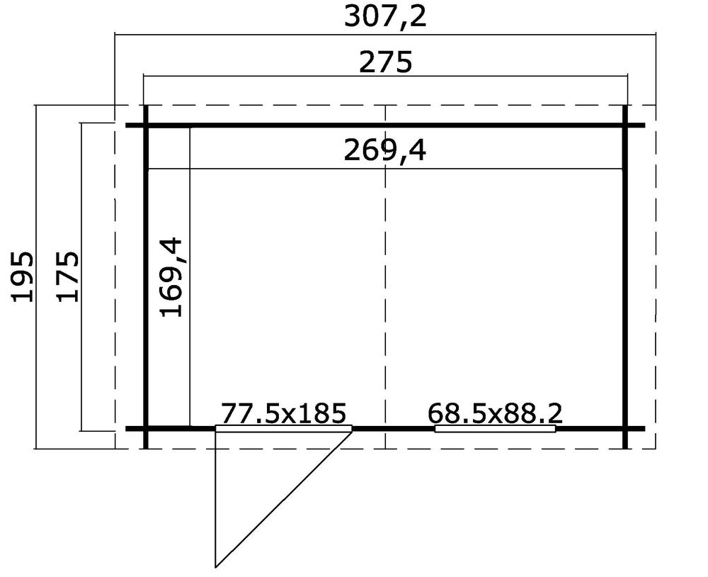 Oppbevaringsbod Abel A - 4,8 m�