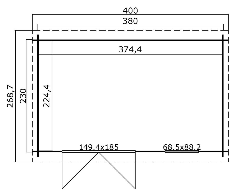 Bod Ida A - 8,7 m² Bod Ida A - 8,7 m²