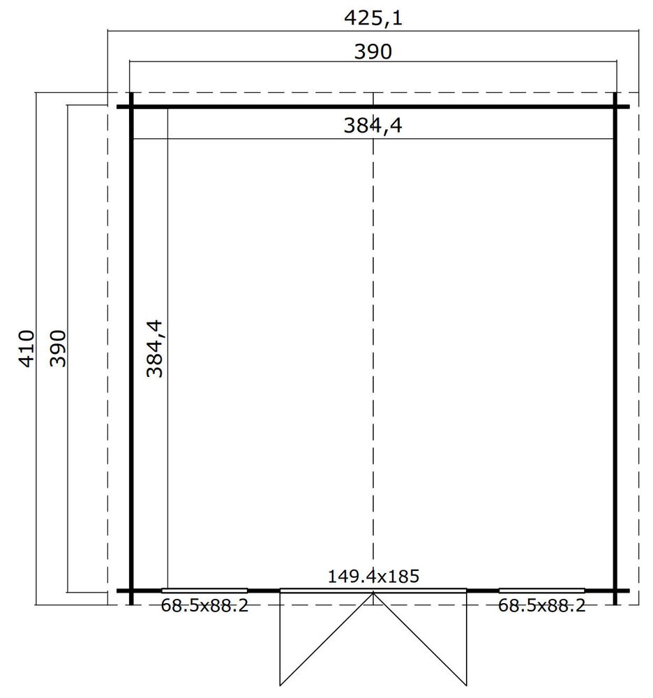 Anneks/ Hytte Ulla D 15,2 m² Anneks/ Hytte Ulla D 15,2 m²