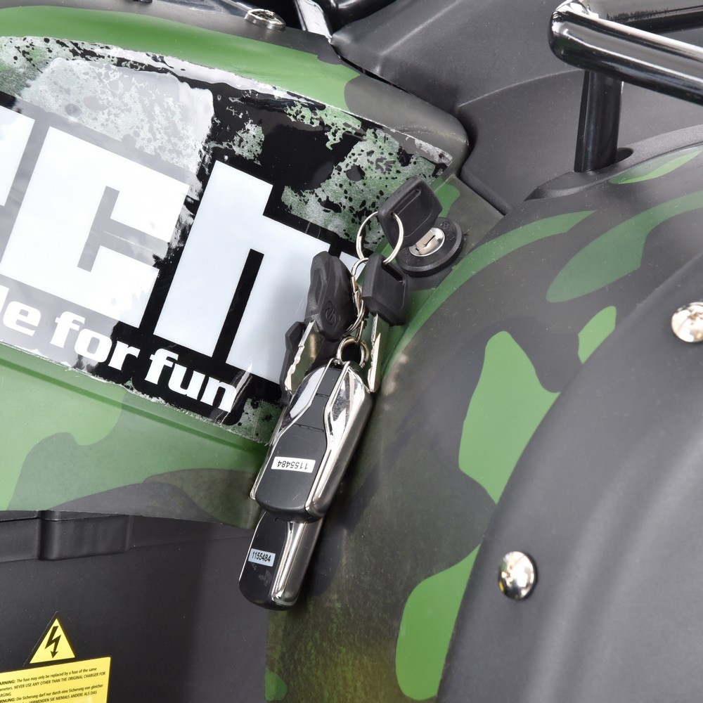Firhjuling 2200 W - Army + Lås kjede Firhjuling 2200 W - Army + Lås kjede