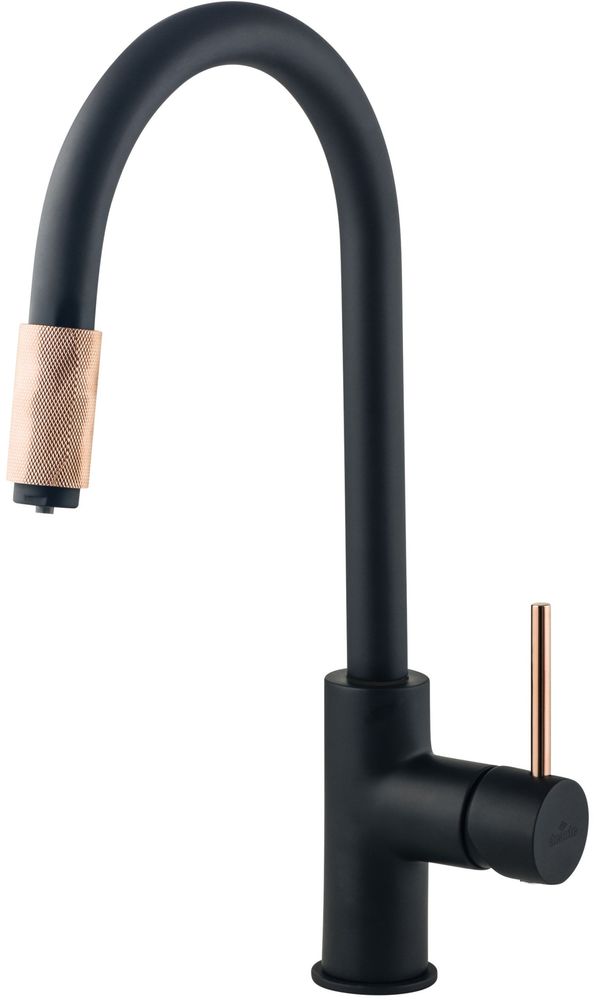 Aster kj�kkenbatteri med U-r�r - Svart/kobber