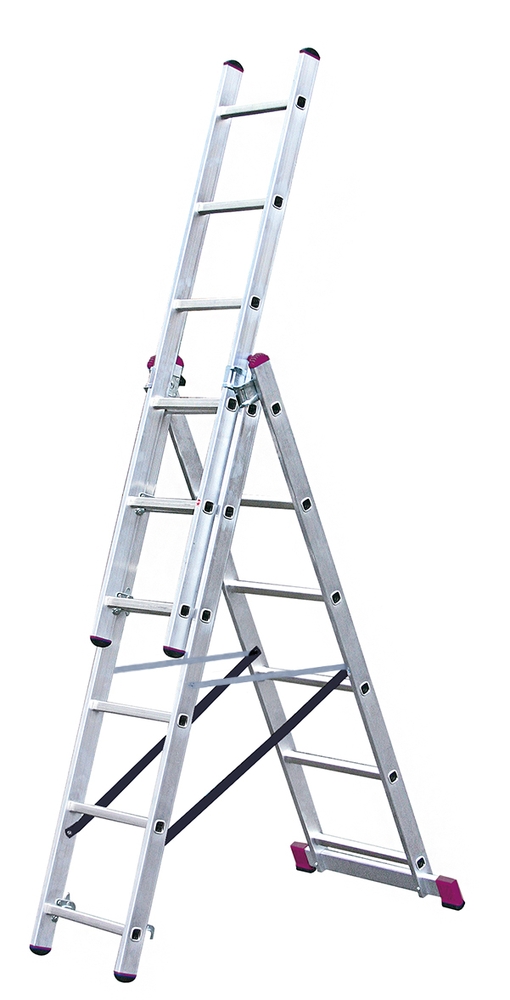 Multifunksjonell stige - 3x6 trinn med trappefunksjon Multifunksjonell stige - 3x6 trinn med trappefunksjon
