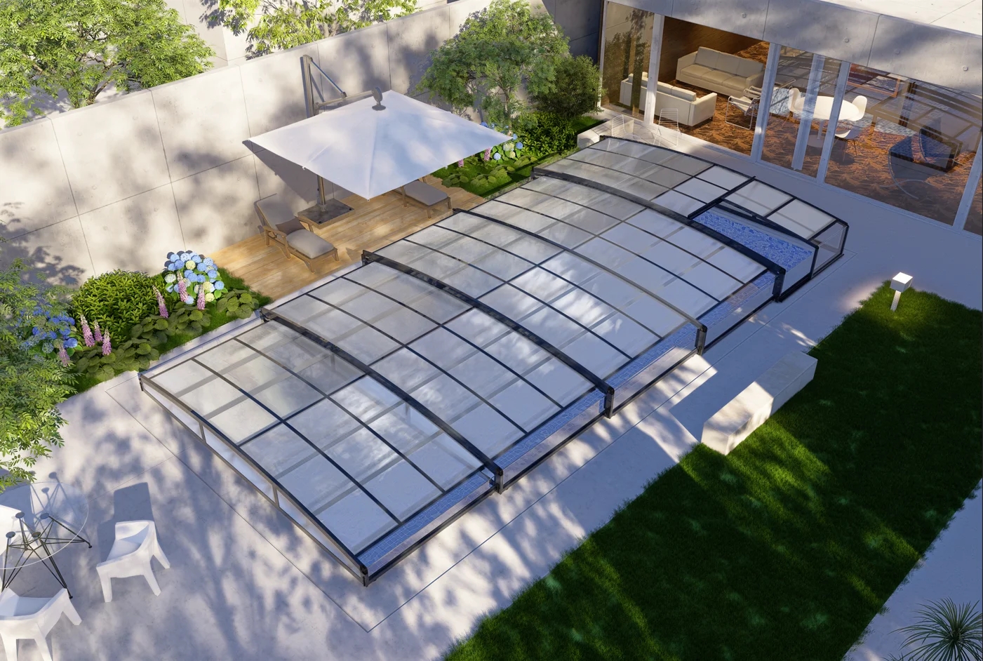 Bassengdekke ECO - 5 x 10 m