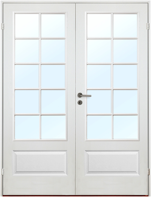 Sm�la�dobbel innerd�rer - SP10+SP10 - Kompakt + H�ndtakssett - Blank