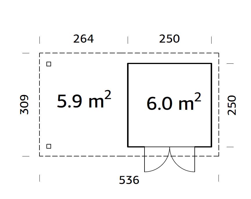 Lara Anneks 6,0+5,9 m² Lara Anneks 6,0+5,9 m²