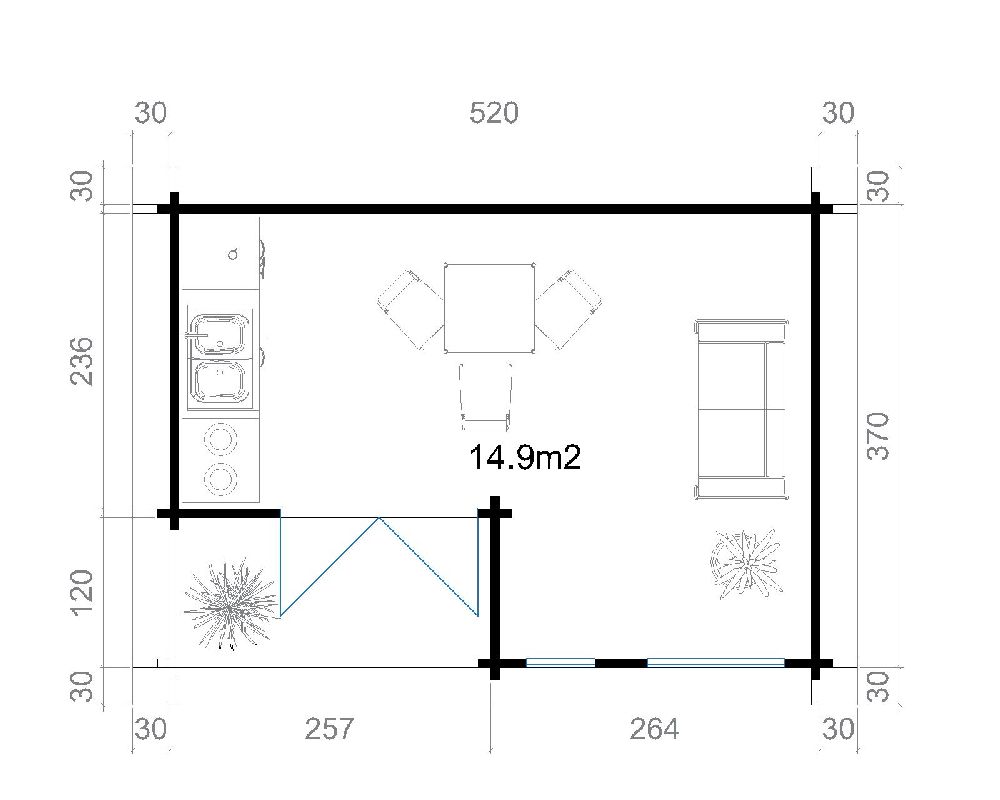 Anneks Börje B - 20,2 m² Anneks Börje B - 20,2 m²