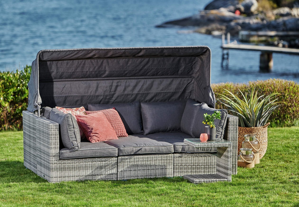 Sl�ttvik byggbar loungegruppe med 5 deler - Gr�