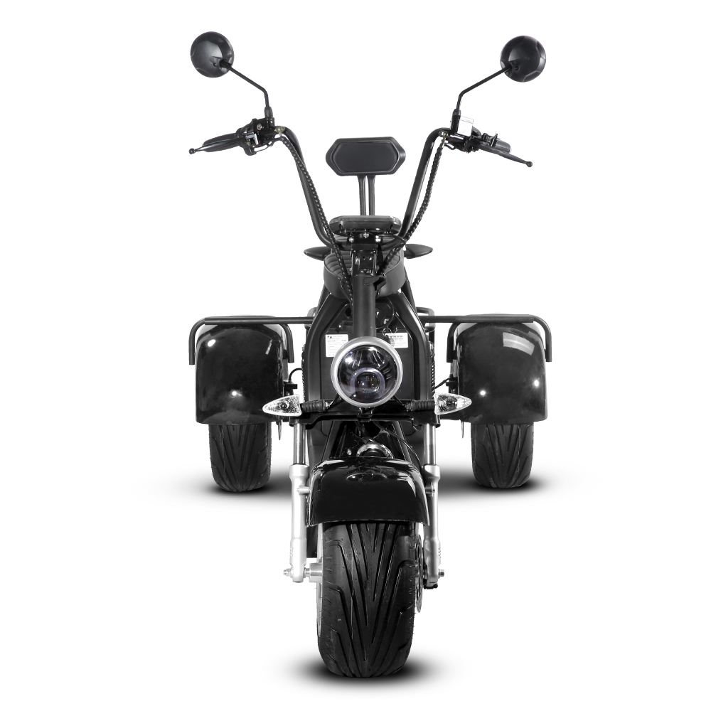 Elscooter Trehjulssykkel - Svart 2000W + L�s kjede