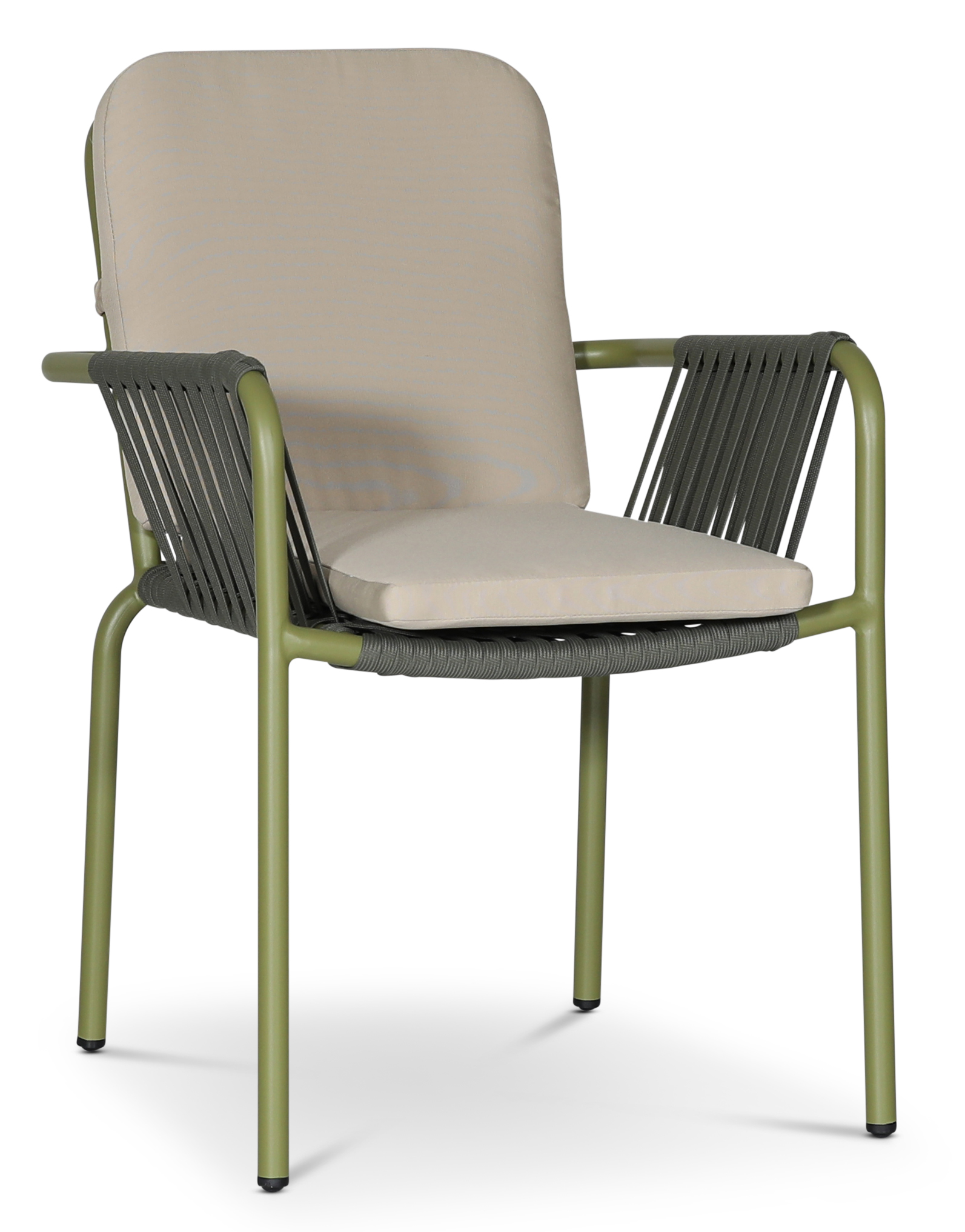 Lincoln stabelbar utestol - Gr�nn med beige pute