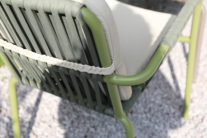 Lincoln stabelbar utestol - Gr�nn med beige pute