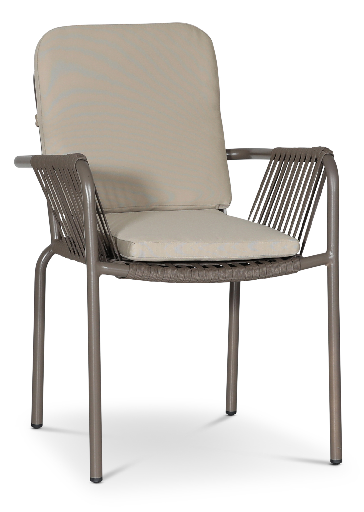 Lincoln stabelbar utestol - Grå med beige pute Lincoln stabelbar utestol - Grå med beige pute