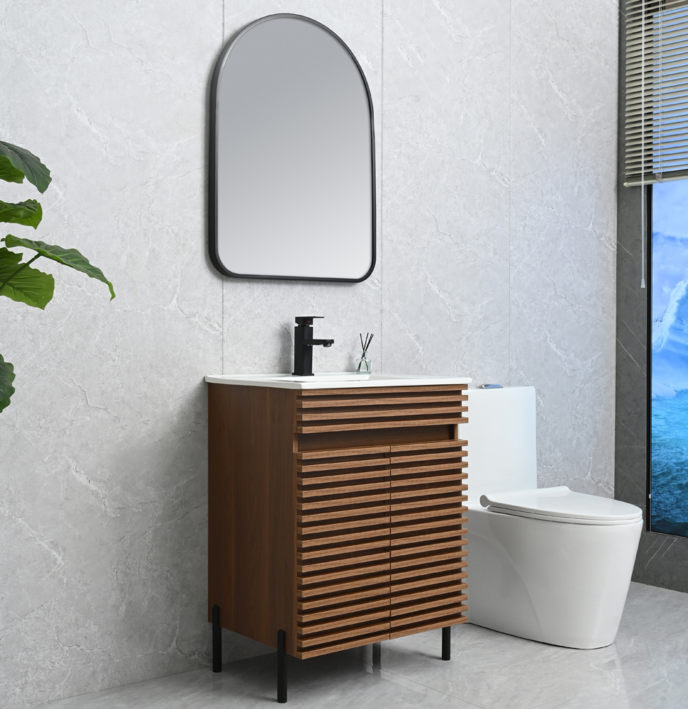 Baderomsm�bler Venice 60 - Rillet i m�rkt tre