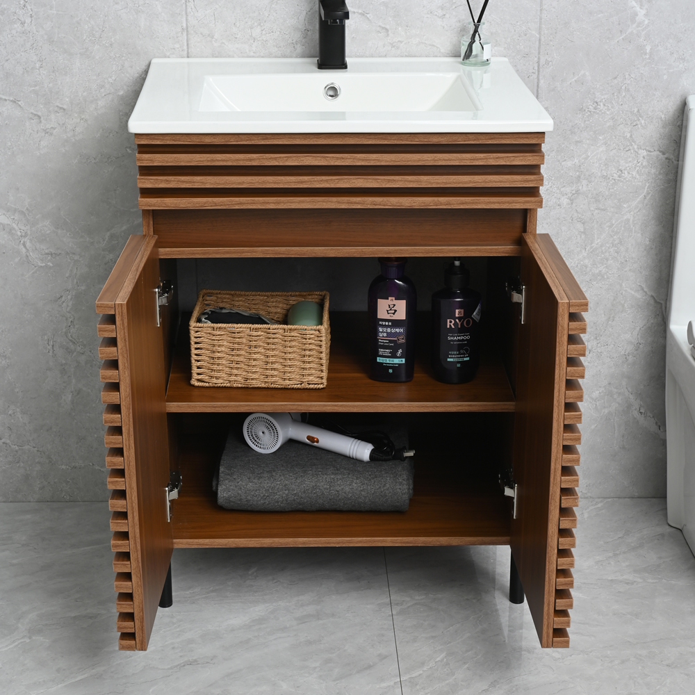 Baderomsm�bler Venice 60 - Rillet i m�rkt tre