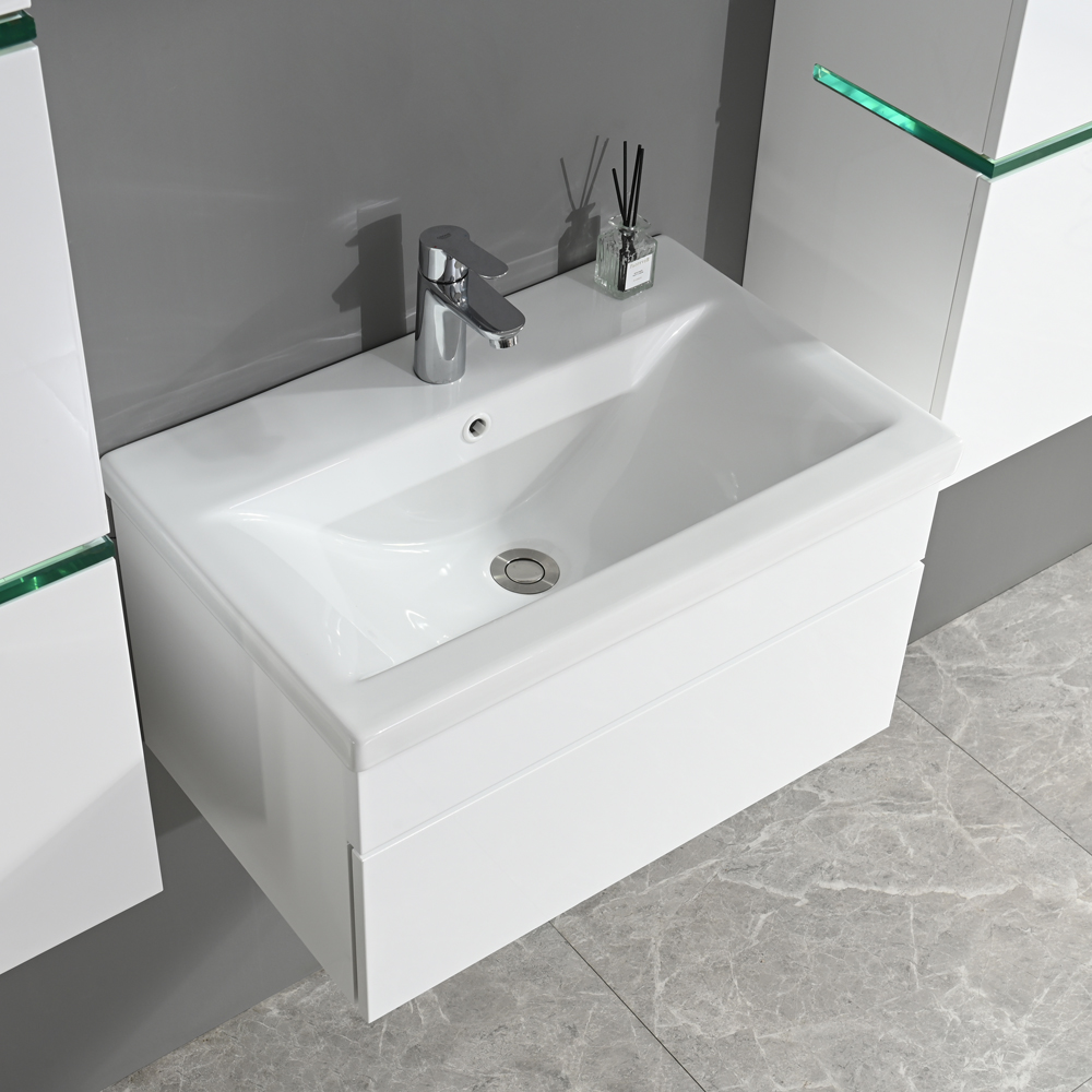 Baderomsm�bler Venezia 60 cm - Hvit med LED-belysning