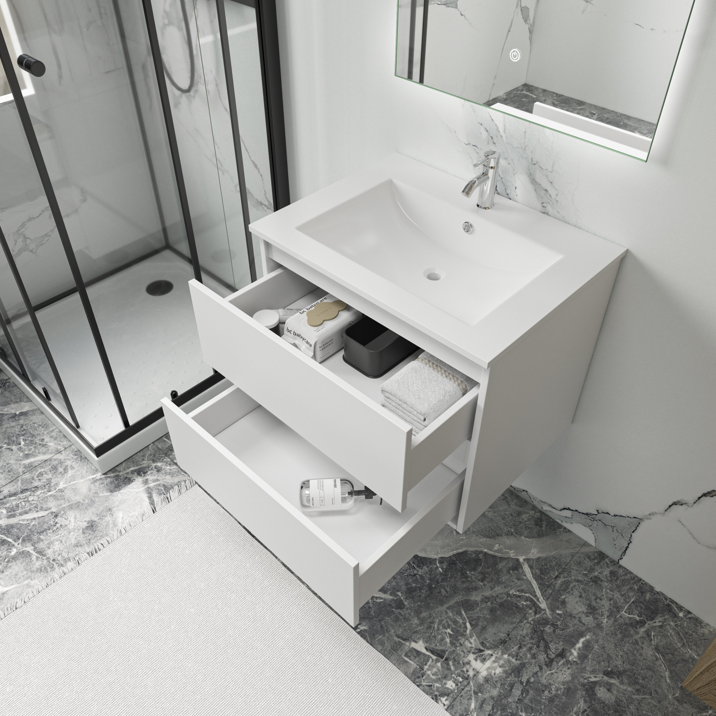 Baderomsmøbler Florence 60 cm - Hvit Baderomsmøbler Florence 60 cm - Hvit