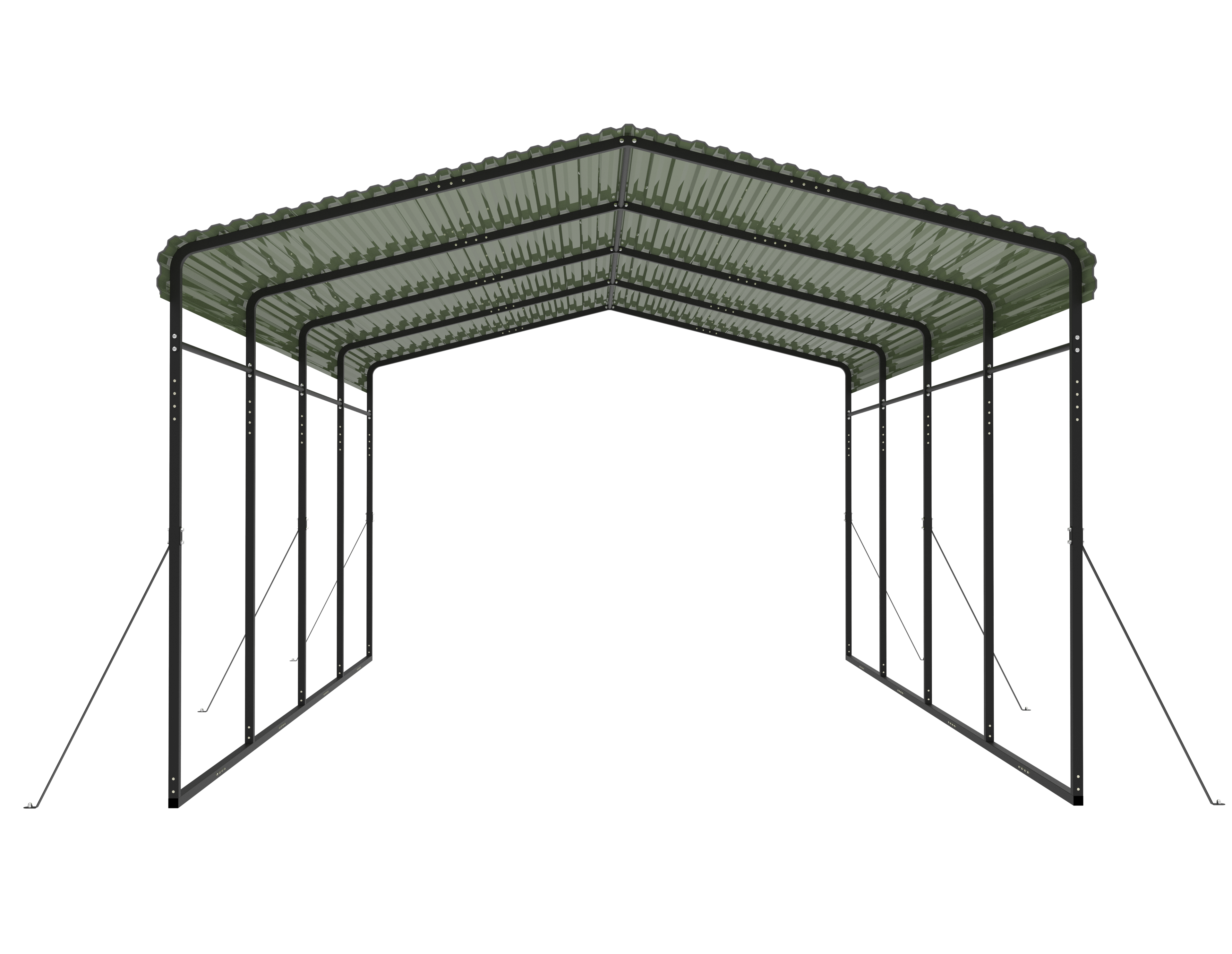 Carport med metallramme og fargeplate Carport med metallramme og fargeplate