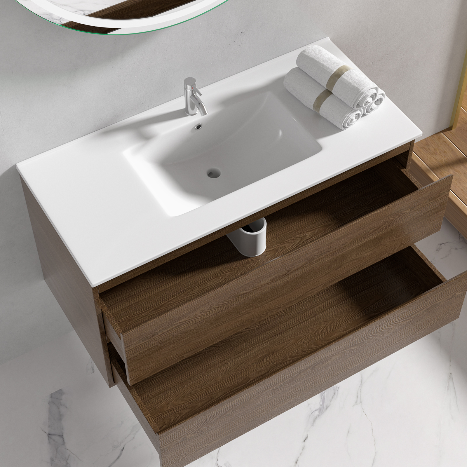 Baderomsmøbler Milan 100 cm - Valnøtt Baderomsmøbler Milan 100 cm - Valnøtt