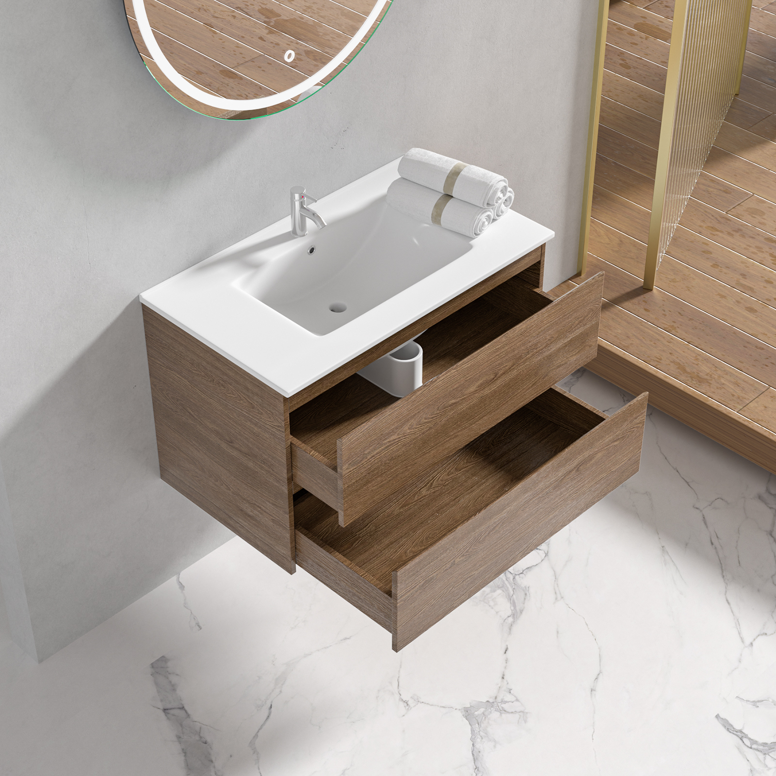 Baderomsm�bler Milan 80 cm - Valn�tt
