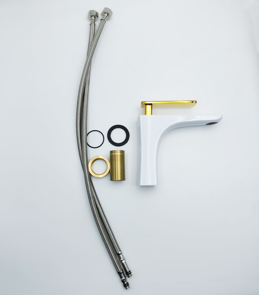 Servantbatteri - Peony | Hvit/gull