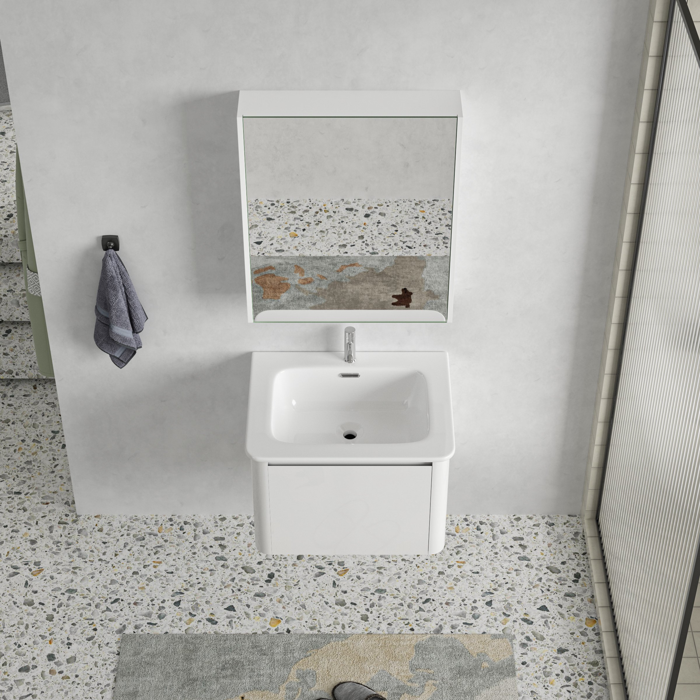 Baderomsmøbel Genava 60 cm - Hvit Baderomsmøbel Genava 60 cm - Hvit