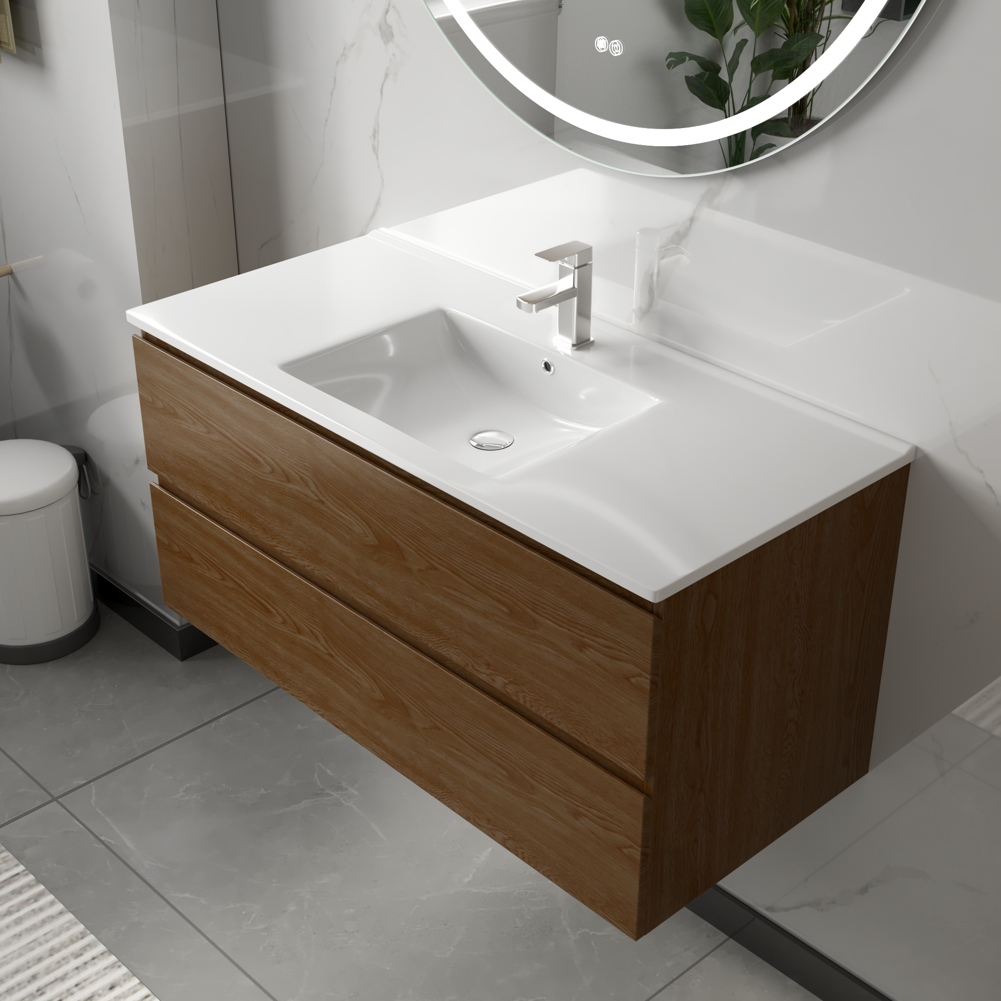 Baderomsmøbler Milan 100 cm - Valnøtt Baderomsmøbler Milan 100 cm - Valnøtt