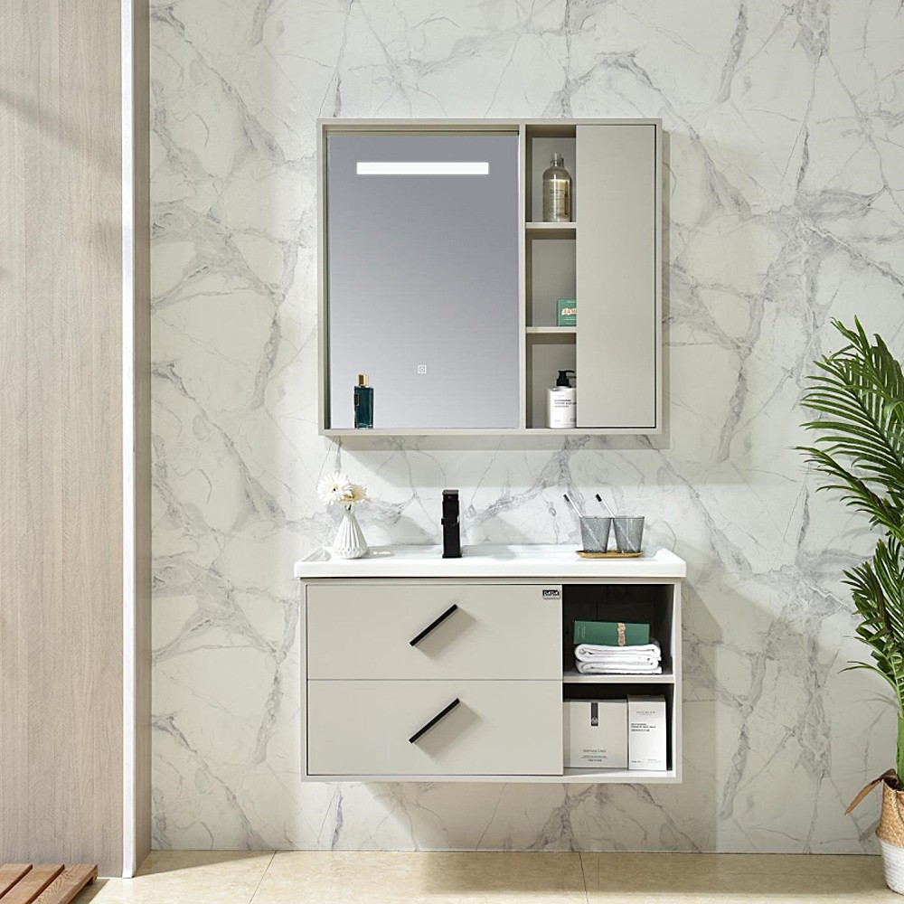 Baderomsm�bler Odense - Gr� | 90 cm + Toalettpapirholder