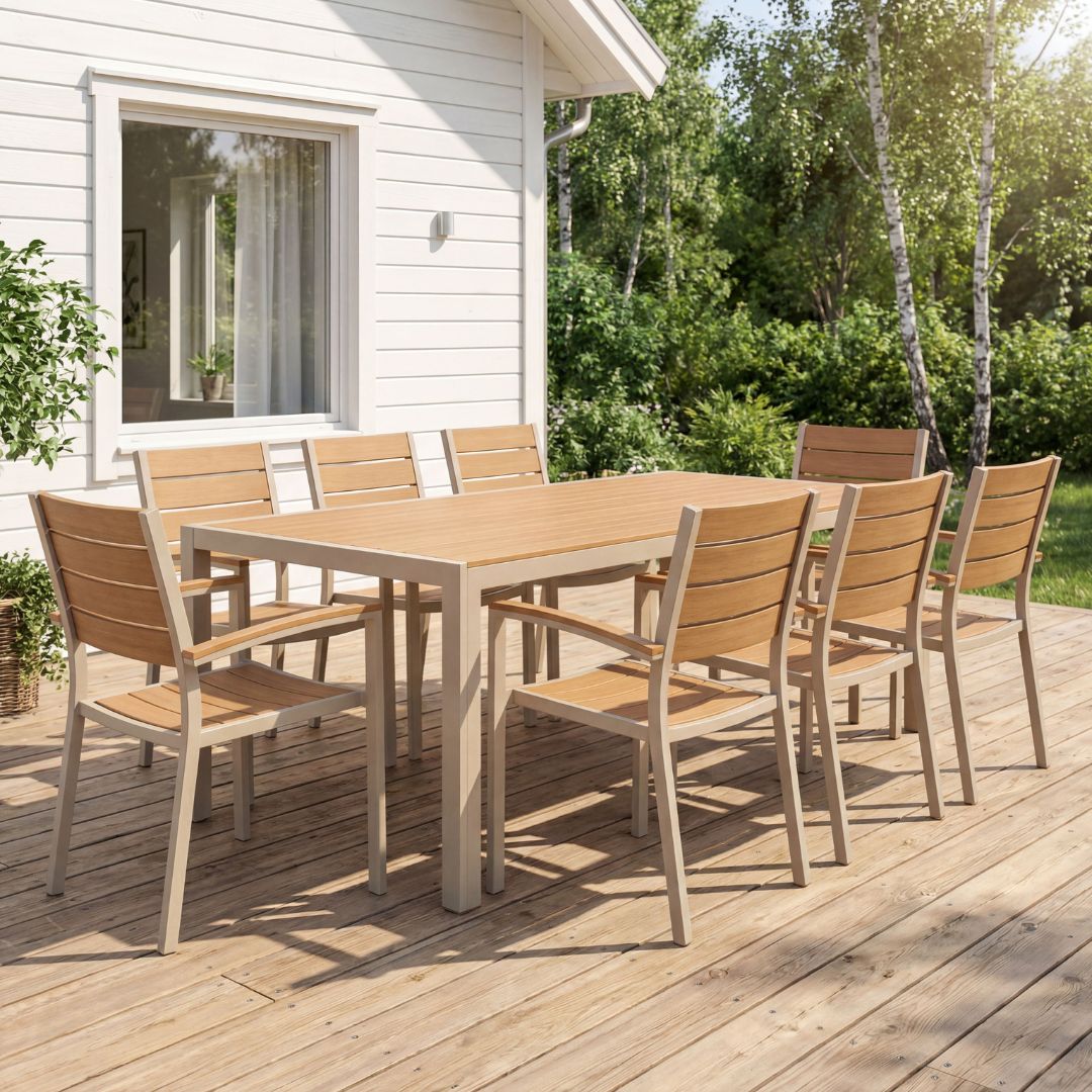 Utegruppe Las Vegas 8 lenestoler aluminium Sk�nska M�belhuset