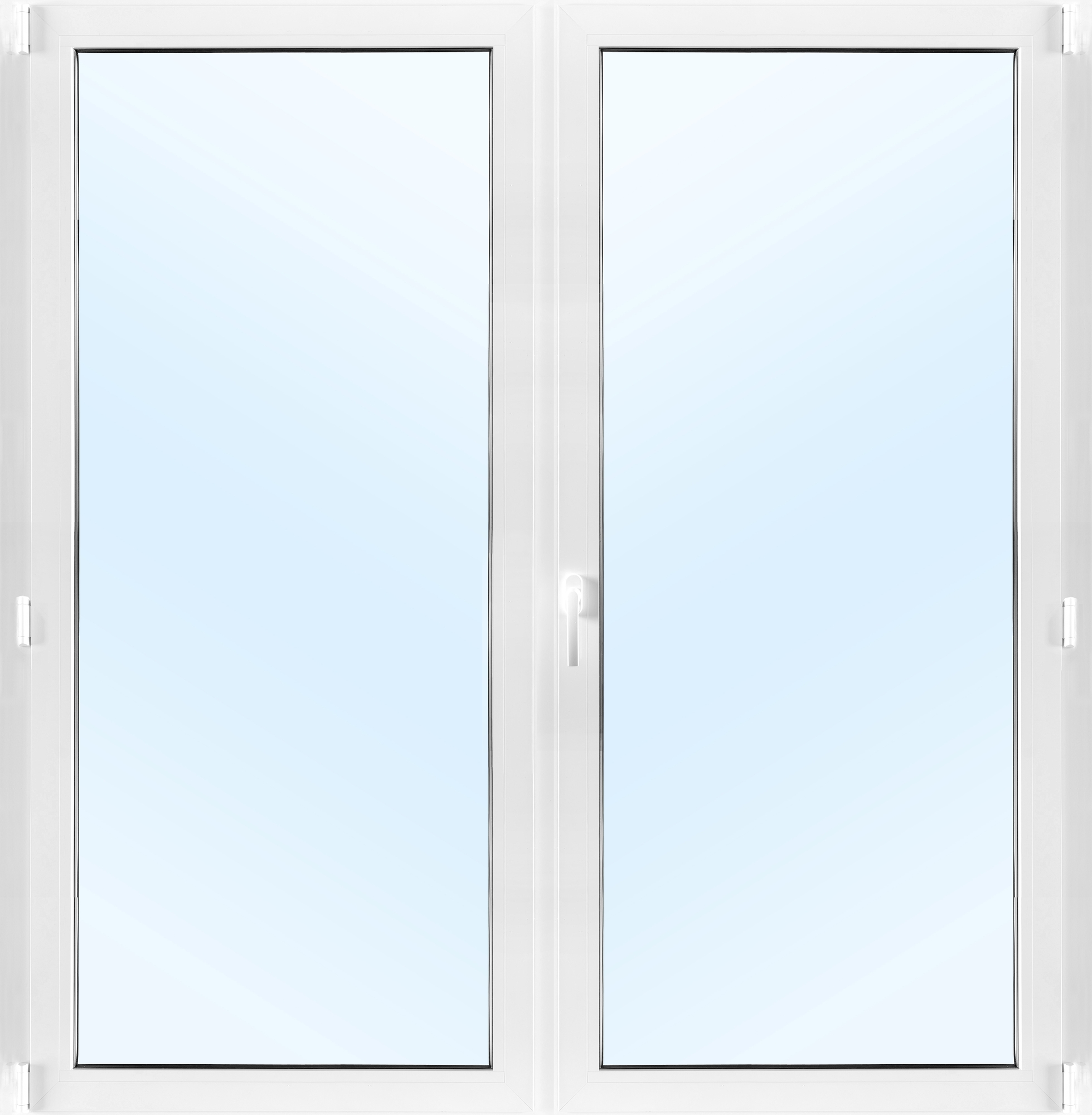 Dobbel balkongd�r PVC 3-lags - Innadsl�ende med vippefunksjon - U-verdi 0,96