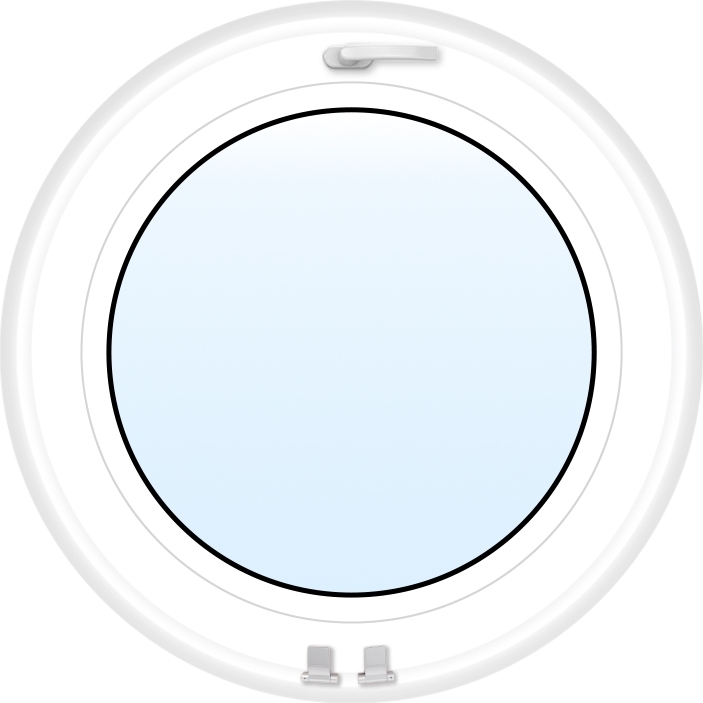 PVC-vindu | Rundt �pningsbart | 3-glass