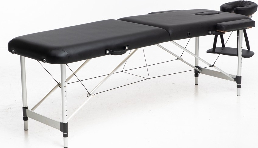 Massasjebord med metallben - 2 soner - Svart