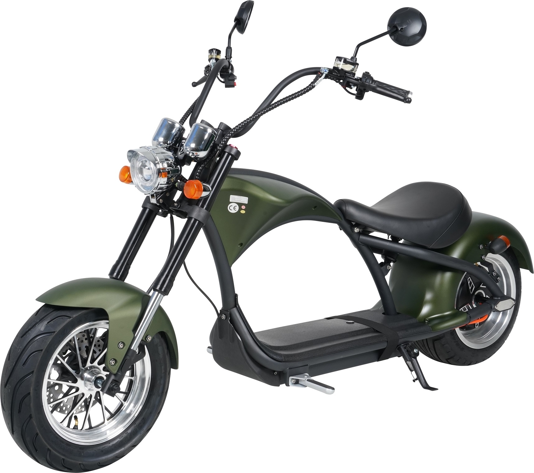 Elscooter Bue - Gr�nn 2000W + Reflekterende sele