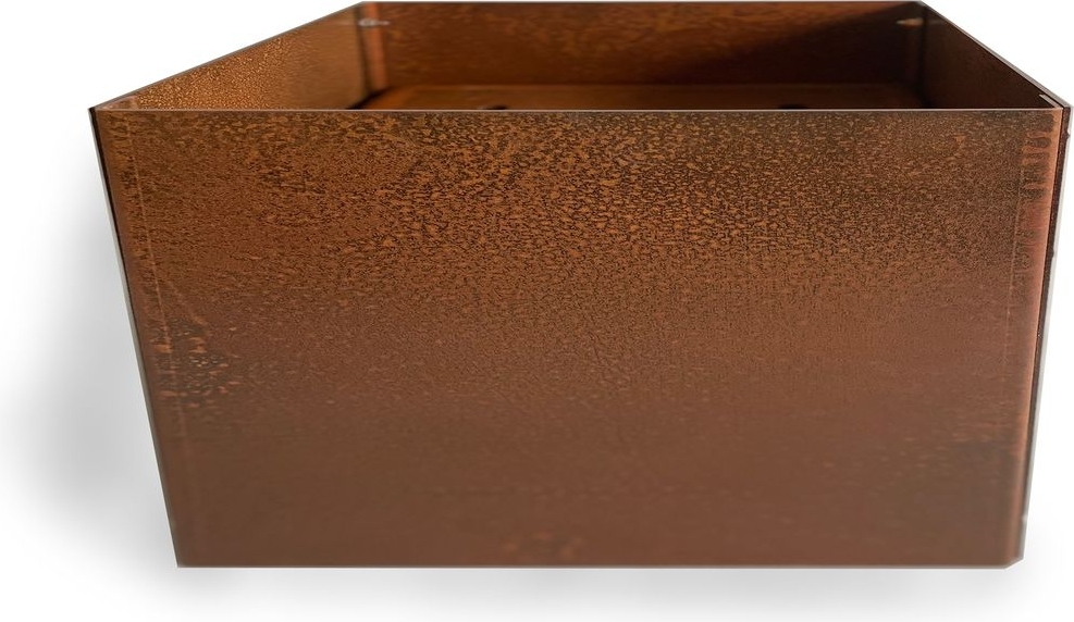 Corten st�lpotter rektangul�r - 40x60x30 cm