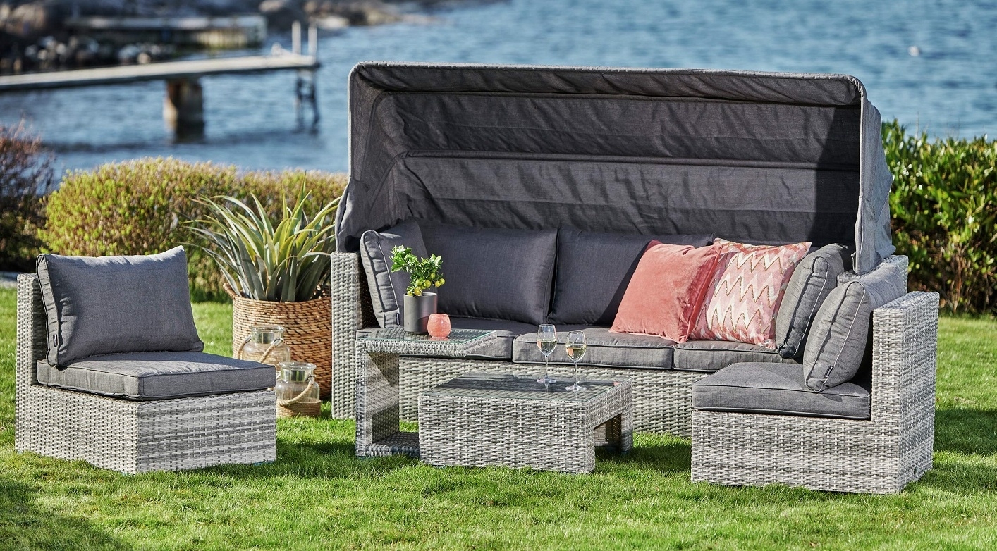 Sl�ttvik byggbar loungegruppe med 5 deler - Gr�