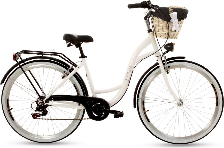 Damesykkel Goetze Mood - svart / hvit + Lås kjede Damesykkel Goetze Mood - svart / hvit + Lås kjede