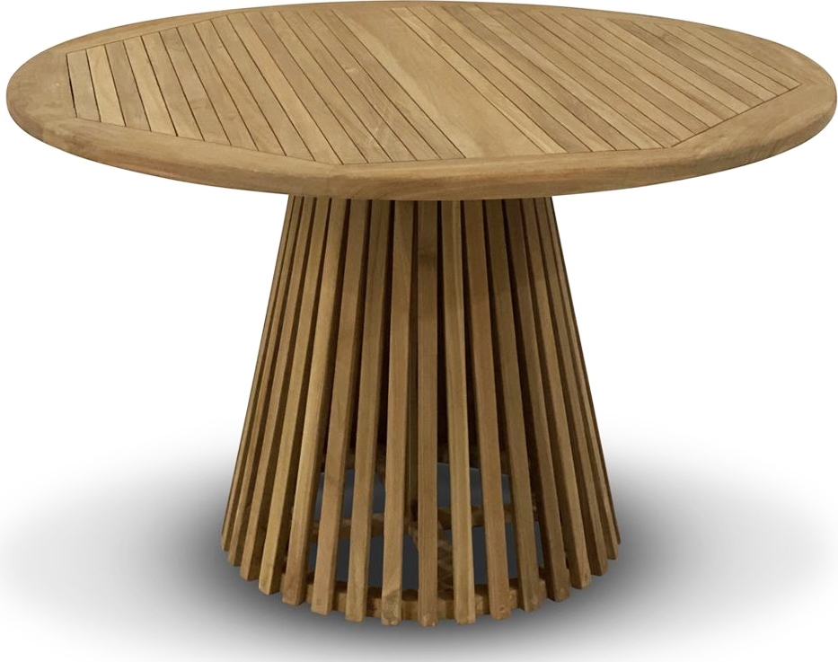 Salt rundt kjegleformet spisebord D120 cm - Teak
