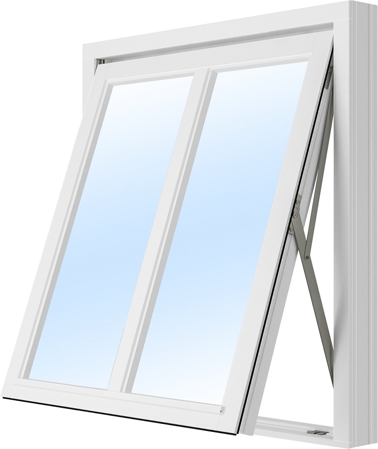 Pivotvindu med midtstolpe - 3-glass - Aluminium - U-verdi 1,1 - Uttak