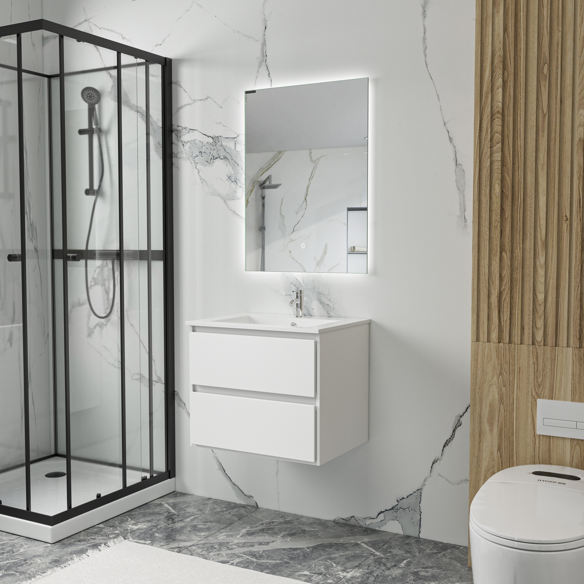 Baderomsmøbler Florence 60 cm - Hvit Baderomsmøbler Florence 60 cm - Hvit