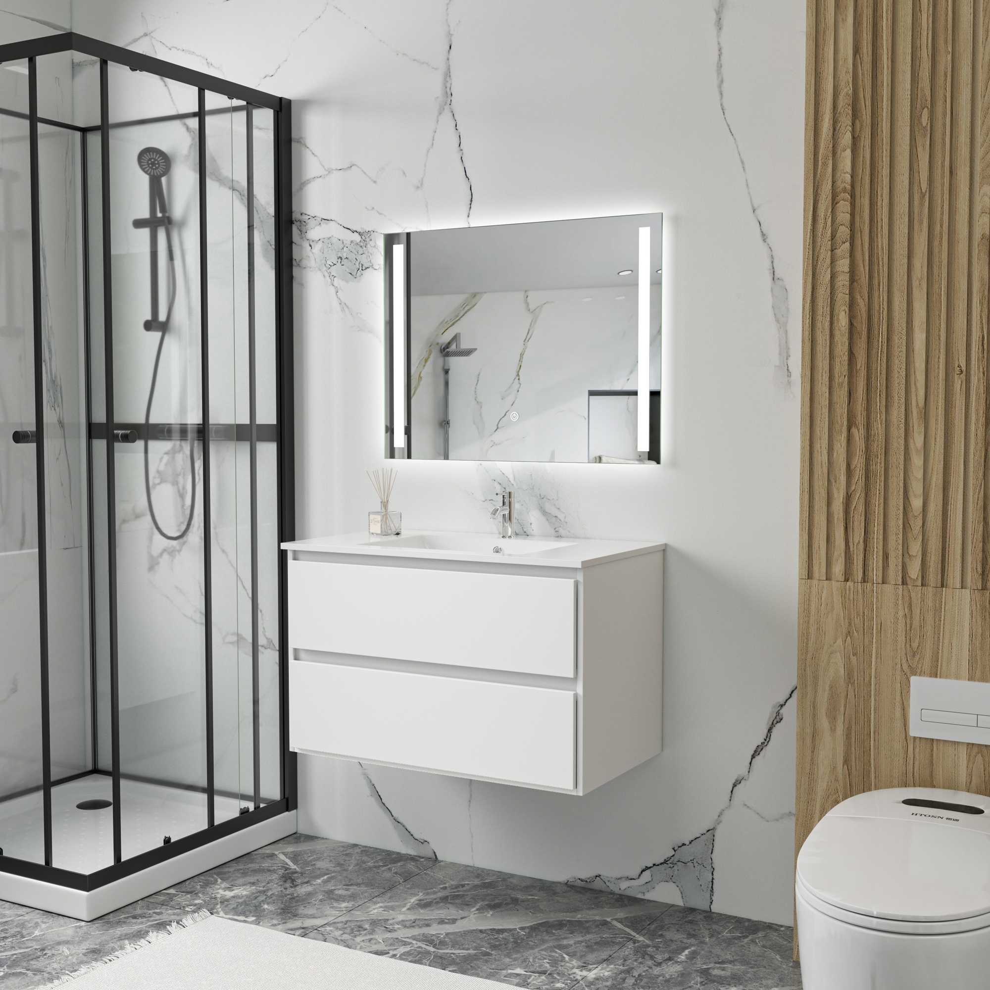 Baderomsmøbler Florence 80 cm - Hvit Baderomsmøbler Florence 80 cm - Hvit