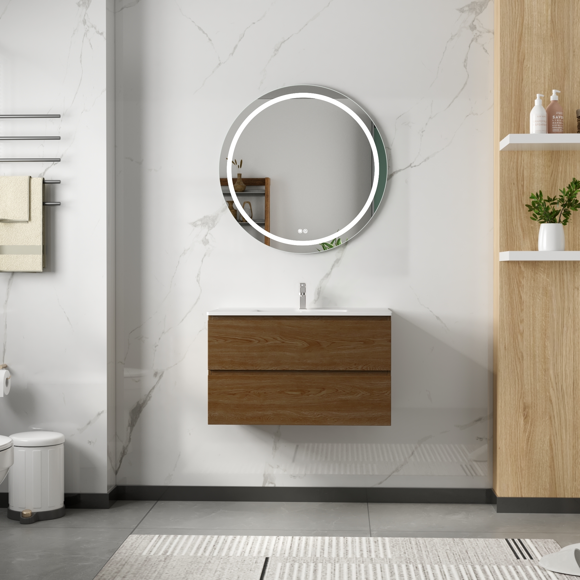 Baderomsm�bler Milan 80 cm - Valn�tt