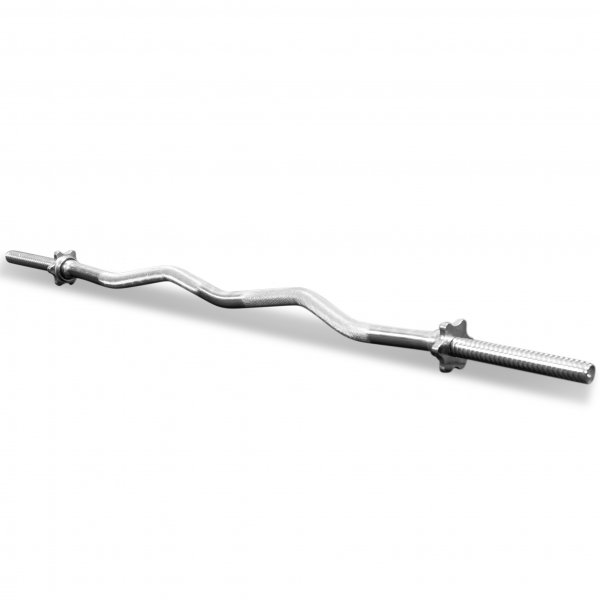 Krøllestang 130 cm | Rett og buet grepsseksjon | 25 mm vektfeste Krøllestang 130 cm | Rett og buet grepsseksjon | 25 mm vektfeste